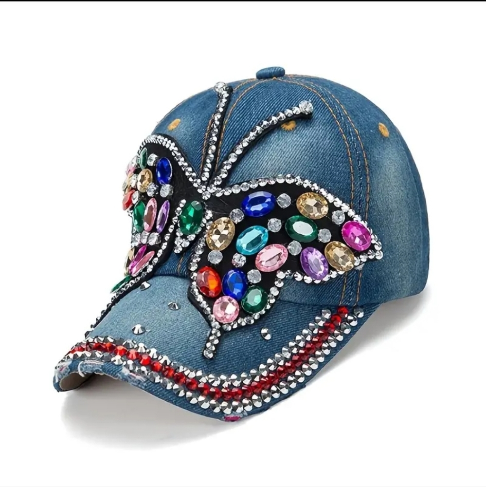 Denim Butterfly 🦋 Cap NWT